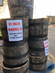 Small Oak Barrel 20 inch £22.00 or 4 for £80.00
