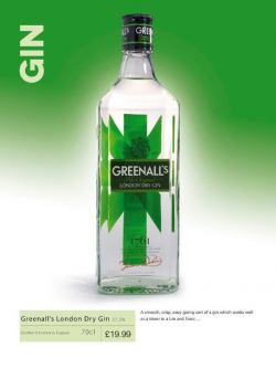 Greenall's London Dry Gin 70cl