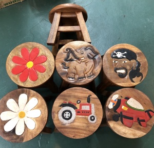Miniature Wooden Stools each or 3 for 50